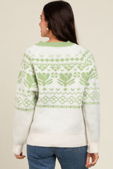 Ivory Contrast Vintage Print Sweater