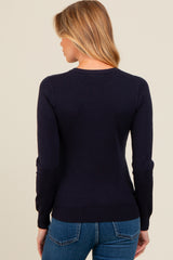 Navy Basic Soft Knit Maternity Sweater