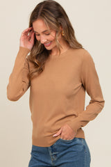 Camel Basic Soft Knit Sweater