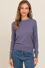 Periwinkle Basic Soft Knit Sweater