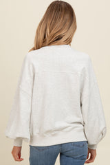 Ivory Oversized Balloon Sleeve Maternity Sweatshirt