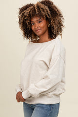 Heather Grey One Shoulder Sweatshirt