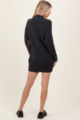 Mocha Colorblock Mock Neck Sweater Dress