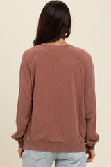 Brown Vintage Wash Relaxed Fit Sweatshirt