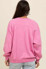 Pink Heather Crewneck Sweatshirt