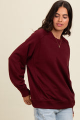 Burgundy Pullover Terry Crewneck