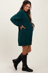 Forest Green Chenille Knit Maternity Sweater Dress