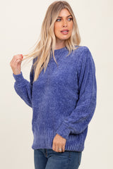 Periwinkle Chenille Knit Sweater