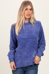 Periwinkle Chenille Knit Sweater