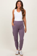 Violet Cargo Pocket Maternity Jogger Pants