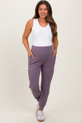 Violet Cargo Pocket Maternity Jogger Pants