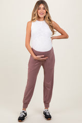 Mauve Maternity Joggers