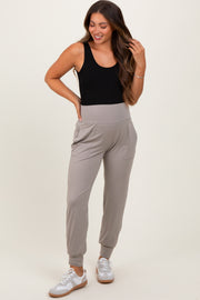 Light Grey Maternity Joggers