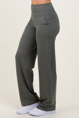 Olive Straight Leg Yoga Pants