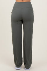 Olive Straight Leg Yoga Pants