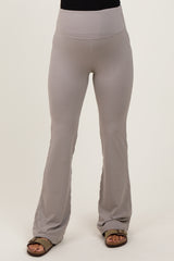 Light Grey Maternity Flared Leggings