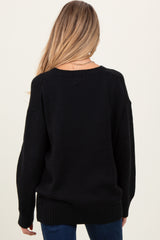 Black Soft Knit Basic Maternity Sweater