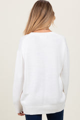 Ivory Soft Knit Basic Maternity Sweater