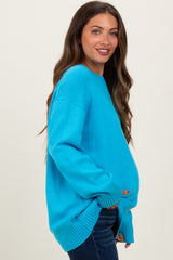 Aqua Soft Knit Basic Maternity Sweater