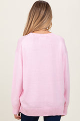 Light Pink Soft Knit Basic Maternity Sweater