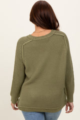 Olive Basic Chunky Knit Sweater