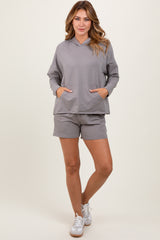 Mocha Hoodie Shorts Set