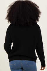 Black Half Zip Pullover Sweater