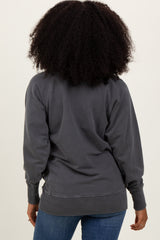 Black Vintage Wash French Terry Pullover