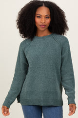 Light Olive Raglan Knit Sweater