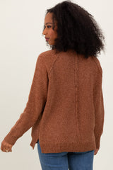 Camel Raglan Knit Sweater