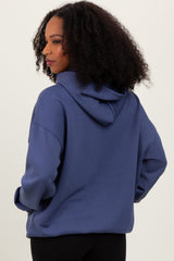 Blue Basic Hoodie Sweatshirt