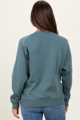 Light Olive Fleece Maternity Sweatshirt