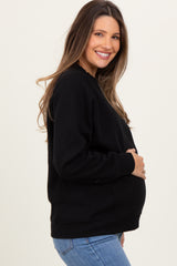 Black Fleece Maternity Sweatshirt