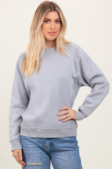 Heather Grey Fleece Sweatshirt