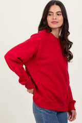 Red Pullover Terry Crewneck