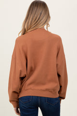 Camel Waffle Knit Maternity Pullover