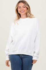 Ivory Waffle Knit Pullover