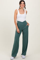 Jade Crossover Waist Active Wide Leg Maternity Pant