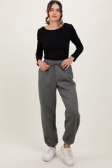 Olive Drawstring Relaxed Fit Sweatpants