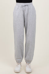 Heather Grey Drawstring Relaxed Fit Sweatpants