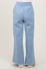 Light Blue Exposed Seam Wide Leg Sweatpants