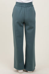 Light Olive Exposed Seam Wide Leg Sweatpants