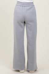 Heather Grey Exposed Seam Wide Leg Sweatpants