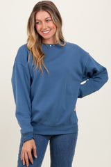 Denim Basic Fleece Crewneck Sweatshirt