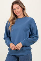 Denim Basic Fleece Crewneck Sweatshirt