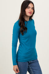 Teal Basic Long Sleeve Top