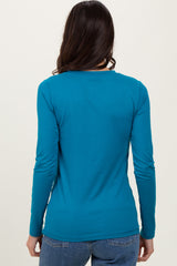 Teal Basic Long Sleeve Top