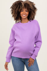 Lavender Fleece Maternity Sweatshirt