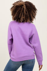 Lavender Fleece Maternity Sweatshirt