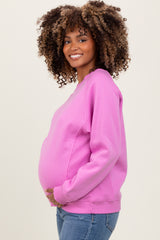 Pink Fleece Maternity Sweatshirt